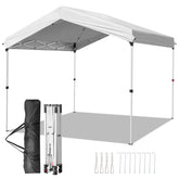 HAOYYE Outdoor Pop Up Canopy Tent with One Push Center Lock Waterproof UV Resistant Oxford Fabric Easy Setup Portable Gazebo with Carrying Bag for Patio Lawn Camping Events Backyard Use
